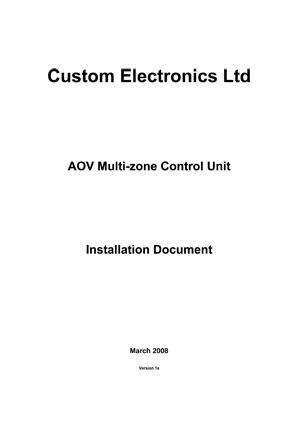 aov multi zone user gudie